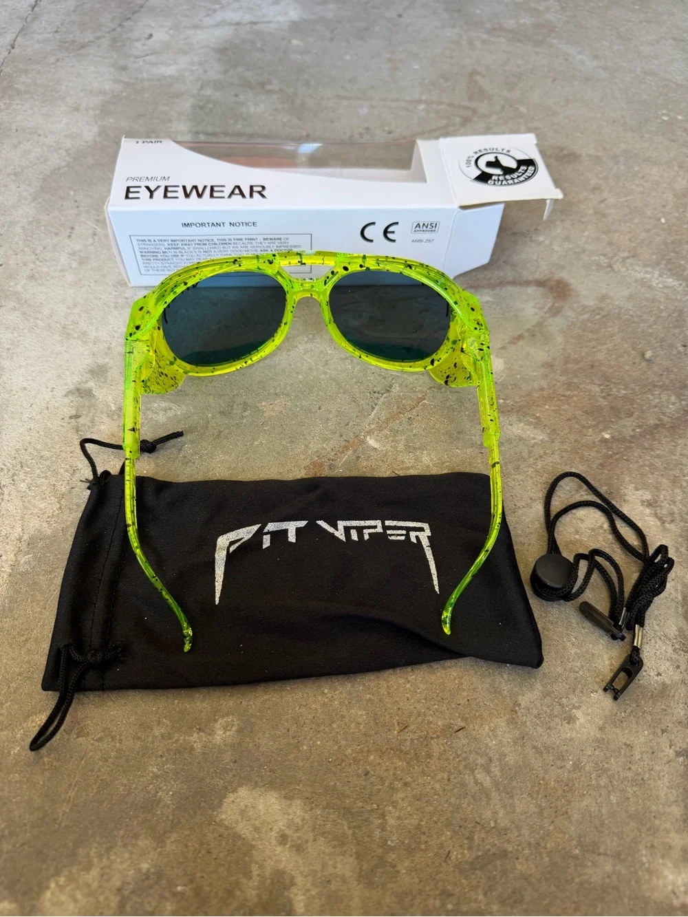 Pit Viper Exciter Sunglasses Tijuana Yellow Frame Red Lens